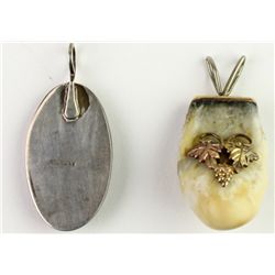 Collection of 2 includes elk ivory pendant