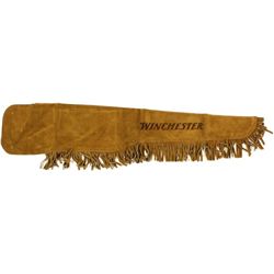 New unused Winchester fringed leather scabbard