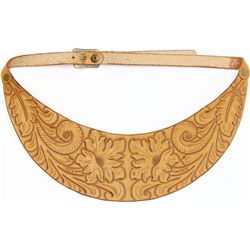Nicely floral carved visor, C. 1940-1950's