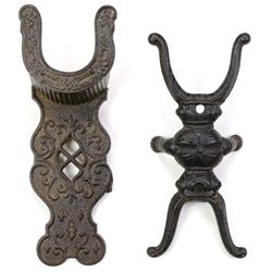 Collection of 2 antique boot jacks