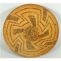 Pima basketry tray, whirling log design 12 
