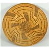 Image 1 : Pima basketry tray, whirling log design 12"