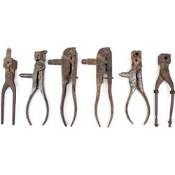 Collection of 6 bullet molds, includes 45-60,