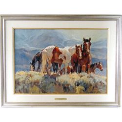  High Mesa Mustangs  original oil on canvas