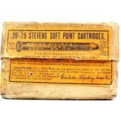 Winchester 25-25 Stevens empty ammo box.