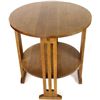 Image 1 : Mission style round oak table branded Stickley