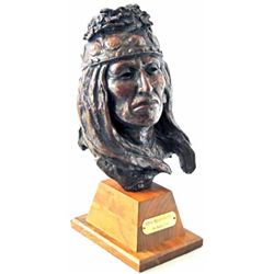 "White Mountain Chief" bronze #18/20 by Joe Beeler