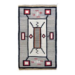 Navajo Storm pattern textile weaving,