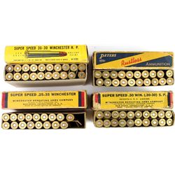 4 boxes ammo includes Peters 30-30 High