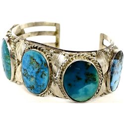 Beautiful large cuff bracelet in heavy sterling