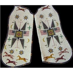 Stunning HH Heiser fully beaded batwing chaps