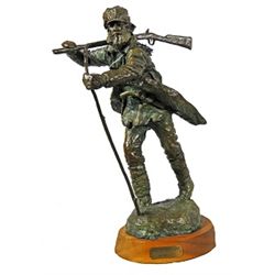 "Into the North Wind" bronze #28/30 by Joe Beeler