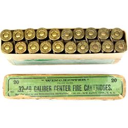Winchester 32-40 full correct ammo.