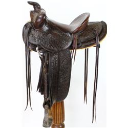 Good marked Hamley saddle with medallion