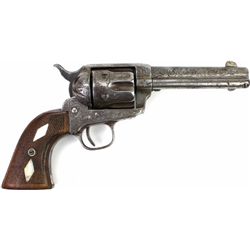 Engraved Colt SA 44-40 cal. SN 110153 black powder