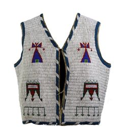 Fine C. 1880-1890's Sioux fully beaded vest