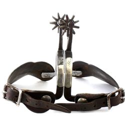 KB&P marked double mounted spurs