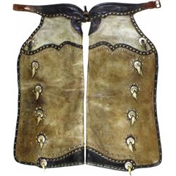 Hamley stamped two tone batwing chaps