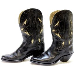 Vintage pair of Kirkendall black cowboy boots