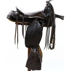 Vintage Roy Rogers child saddle & matching