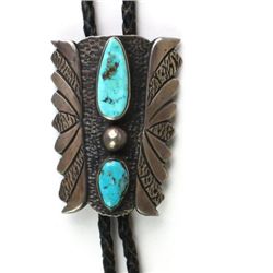 Vintage Navajo sterling silver bolo tie