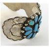 Image 2 : Zuni sterling and turquoise bracelet,