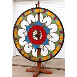 Large impressive antique gambling wheel