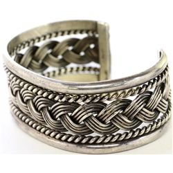Nicely accomplished Navajo bracelet in sterling
