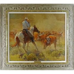 "Jordan Valley Action" original oil on canvas