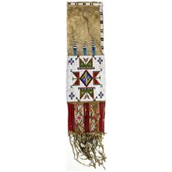 C. 1890's Sioux beaded and quill pipe bag