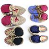 Image 1 : Collection of 4 pair childs moccasins.