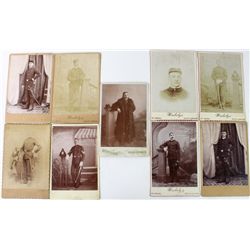 Collection of 9 original cabinet cards all