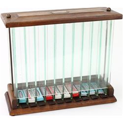 Antique oak and glass gun dispenser