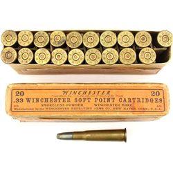 Full correct Winchester 33 WCF ammo.