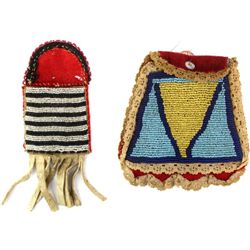 Collection of 2 beaded bags the smallest