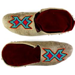 Shoshone beaded moccasins soft soles