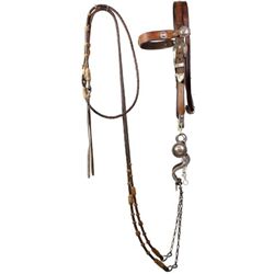 Fancy bridle with sterling silver Flemming