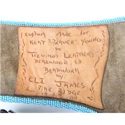 Fully beaded buscadero rig holster