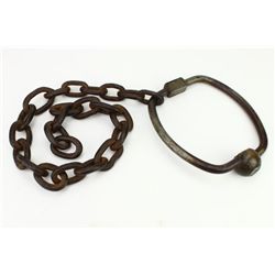 Early Lawmans leg iron with original chain