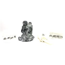 Collection of 3 includes finely carved solid