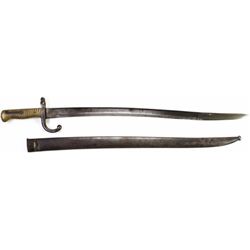Early bayonet with scabbard.