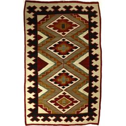 C. 1920's Navajo rug showing nice tight weave,