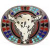 Image 1 : Large heavy sterling belt buckle with buffalo