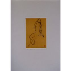 Jihong Shi, Nude #14,  Signed Etching