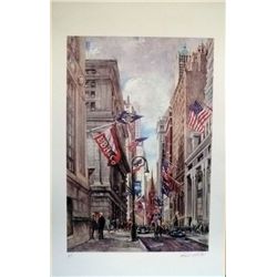 Kamil Kubik, Wall Street, Signed Serigraph