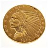 Image 1 : 1915 US 5 DOLLAR INDIAN HEAD GOLD COIN