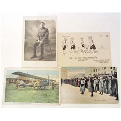 LOT OF 4 VINTAGE MILITARY POSTCARDS