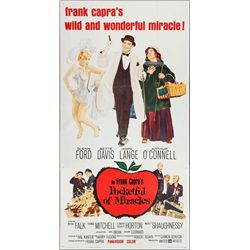 1962 "POCKET FULL OF MIRACLES" 3 SHEET MOVIE POSTER