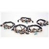 Image 2 : LOT OF 5 HEMP & LEATHER SURFER STYLE BRACELETS