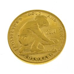 2014 PROSPECTOR AND EAGLE 1/10TH OZ. .999 GOLD COIN